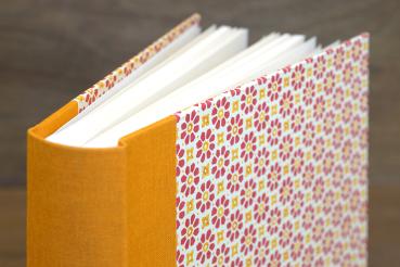 Preview: Fotoalbum exzellent stilvolles Einbandpapier orange